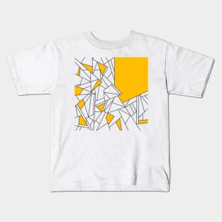 Black and yellow geometric pattern Kids T-Shirt